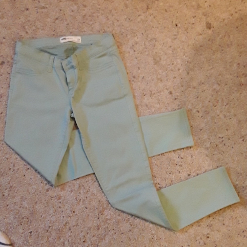 -Seafoam pastel jeans.ADD TOP$5 Jeggins